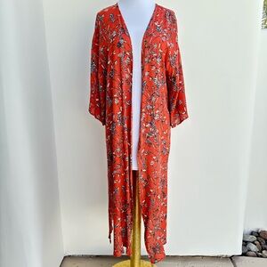 Floral Kimono Cardigan Duster